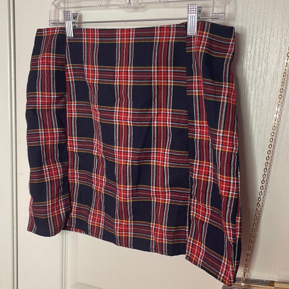 Oh Polly Plaid Mini Skirt